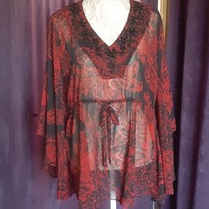 Coldwater Creek Sheer Tunic M